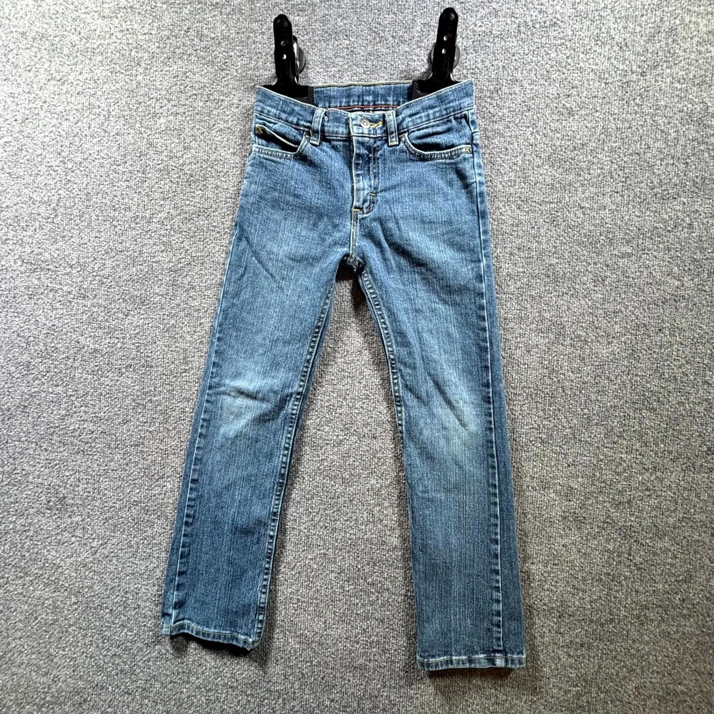 Wrangler Jeans Boys 10R Medium Wash Denim Stretch Slim Fit Straight Leg 5RHBWIN